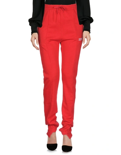 Shop Vetements Casual Pants In Red