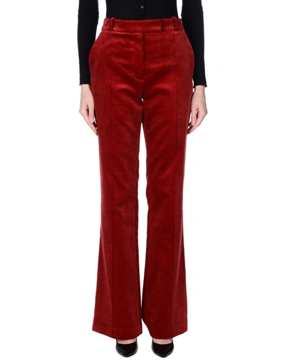 Shop Martin Grant Casual Pants In Brick Red