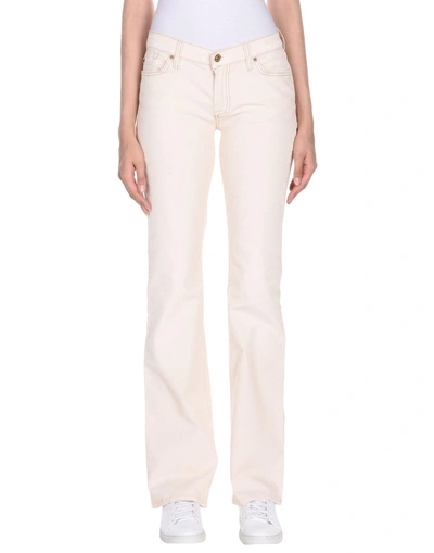 Shop 7 For All Mankind Casual Pants In Ivory