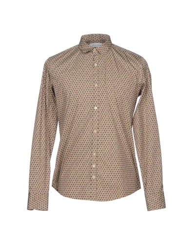 Shop Aglini Patterned Shirt In Beige