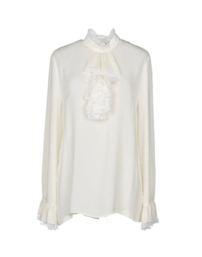 Shop Gucci Blouse In Ivory