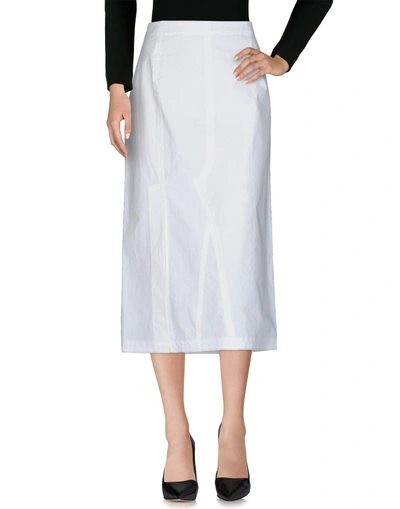 Shop Julien David Midi Skirts In White