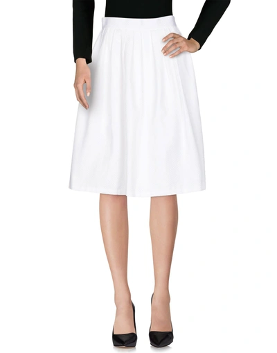 Shop Raoul Knee Length Skirts In White