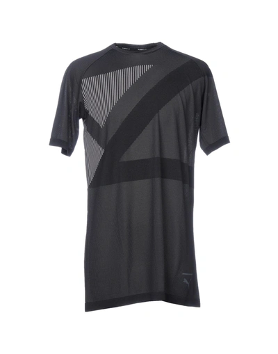 Shop Puma T-shirts In Steel Grey