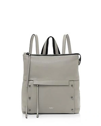 Shop Botkier Noho Leather Backpack In Mineral Gray/gunmetal