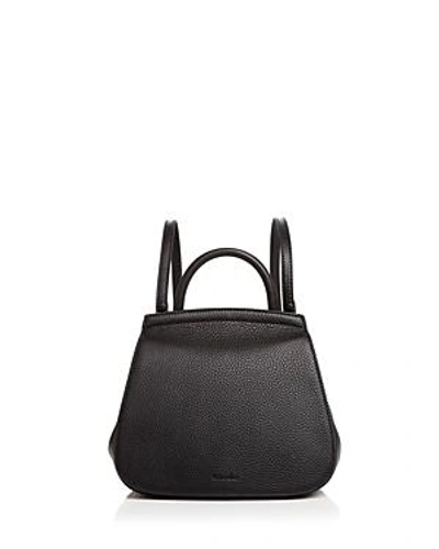 Shop Steven Alan Kate Mini Convertible Leather Backpack In Black/silver