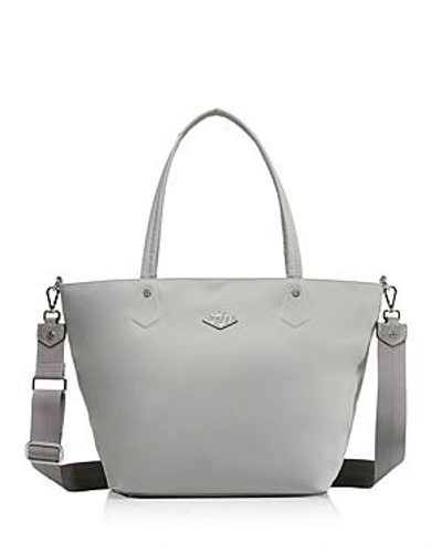 Shop Mz Wallace Medium Soho Tote In Dove Gray/silver