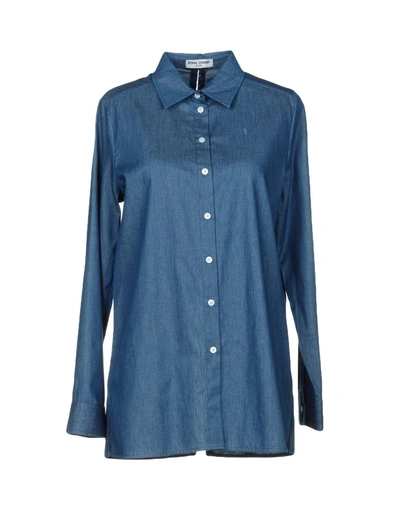 Shop Opening Ceremony Denim Shirts In Blue