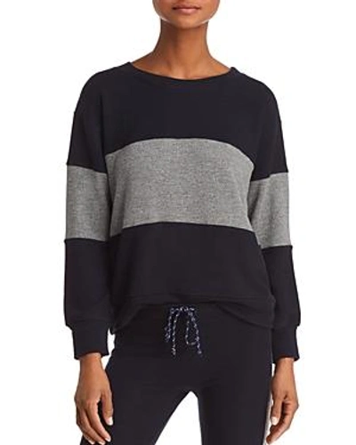 Shop Sundry Color-block Sweatshirt In Marine