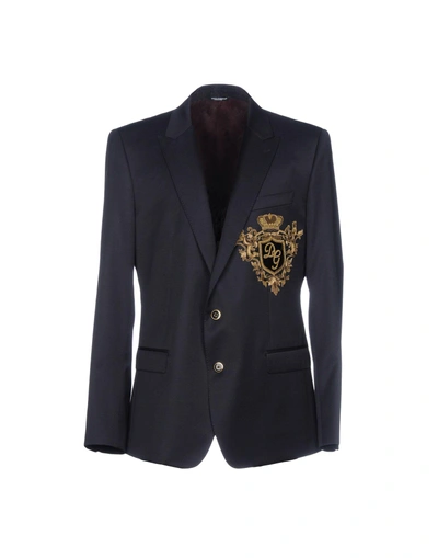 Shop Dolce & Gabbana Man Blazer Blue Size 34 Virgin Wool