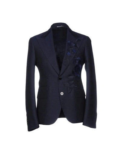 Shop Dolce & Gabbana Blazer In Dark Blue