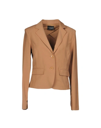 Shop Atos Lombardini Suit Jackets In Beige