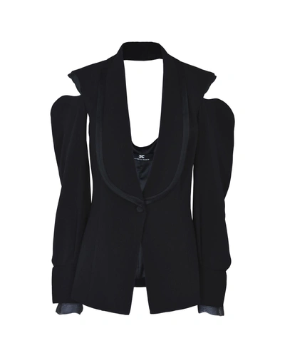 Shop Elisabetta Franchi Sartorial Jacket In Black