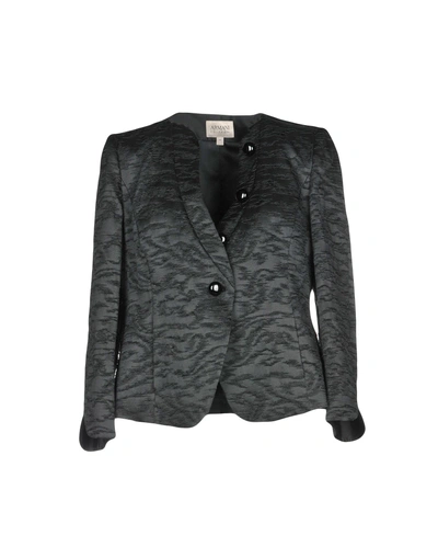 Shop Armani Collezioni Sartorial Jacket In Black