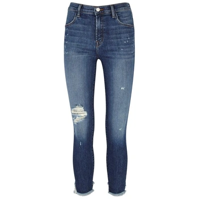 Shop J Brand Alana Distressed Skinny Jeans In Blue