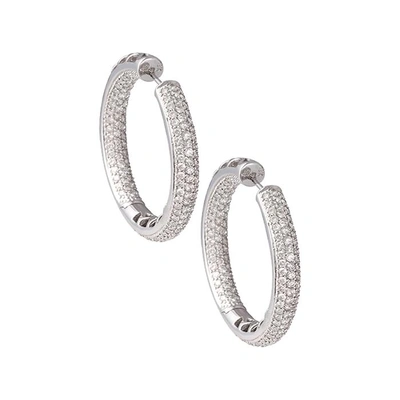 Shop Kojis Large Diamond Hoop Earrings