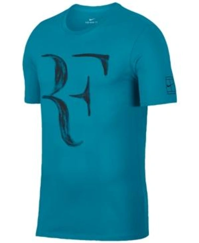 Shop Nike Men's Rf Logo T-shirt In Blue