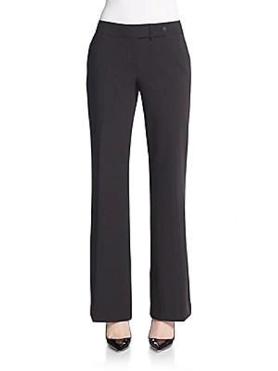 Shop Calvin Klein Women's Classic Flat Front Dress Pants In Black
