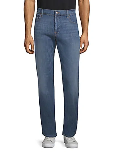 Shop 7 For All Mankind Standard Stretch Cotton Jeans In Aurora