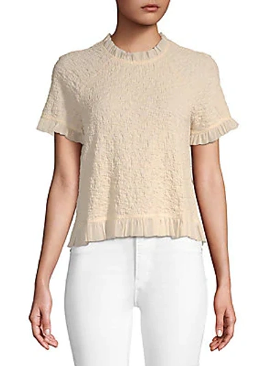 Shop Moon River Tulle Trip Top In Natural