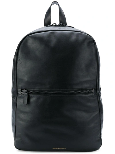 Shop Common Projects Minimalist Logo Backpack In Black