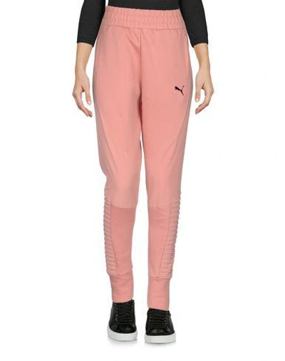 Shop Puma Casual Pants In Pink