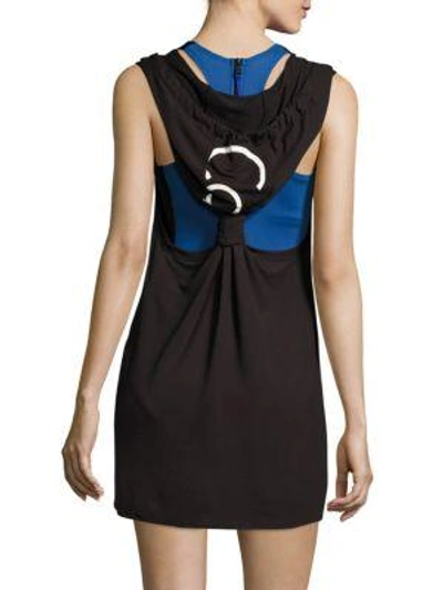 Shop Calvin Klein Hooded Swim Dress In Black