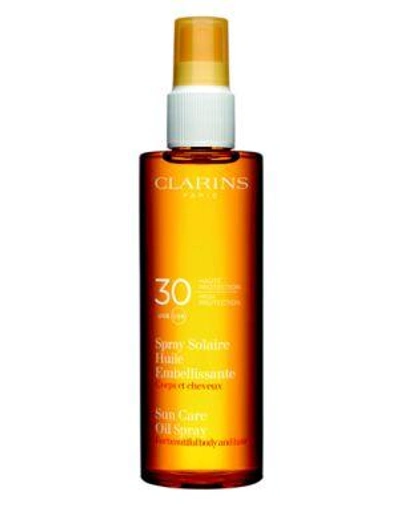 Shop Clarins Sunscreen Care Body & Hair Oil Spray Spf 30