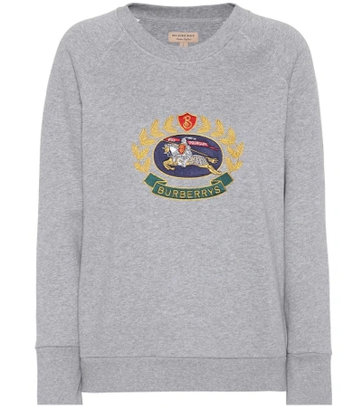 Shop Burberry Reissued Jersey Sweatshirt In Grey