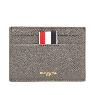 Shop Thom Browne Diagonal Stripe Card Holder In Grey