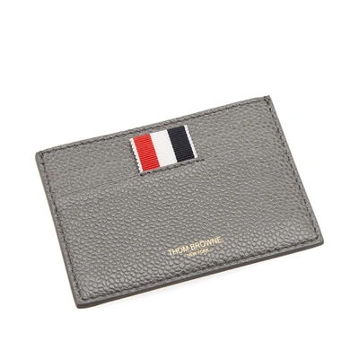 Shop Thom Browne Diagonal Stripe Card Holder In Grey