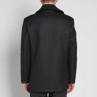 Shop Givenchy Wool Pea Coat In Black