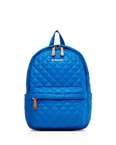 Shop Mz Wallace Small Metro Backpack In Tahiti Blue/silver