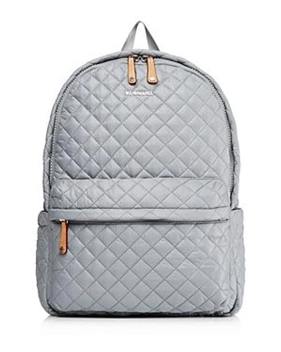 Shop Mz Wallace Metro Backpack In Dove Gray/silver