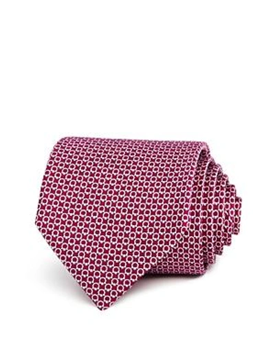 Shop Ferragamo Multi Gancini Classic Tie In Magenta