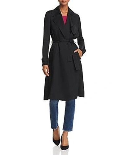 Theory Oaklane Silk Trench Coat In Deep, Theory Oaklane Modern Silk Trench Coats