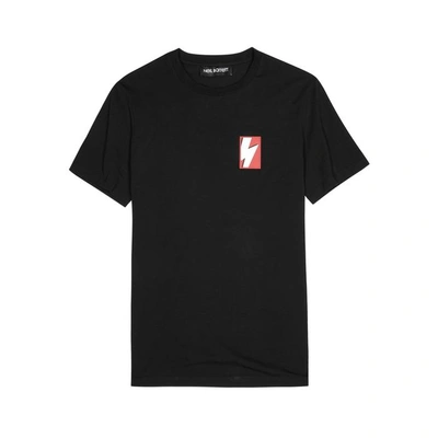 Shop Neil Barrett Military Thunder Stretch-cotton T-shirt In Black