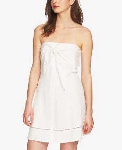 Shop 1.state Strapless Tie-front Dress In Antique White