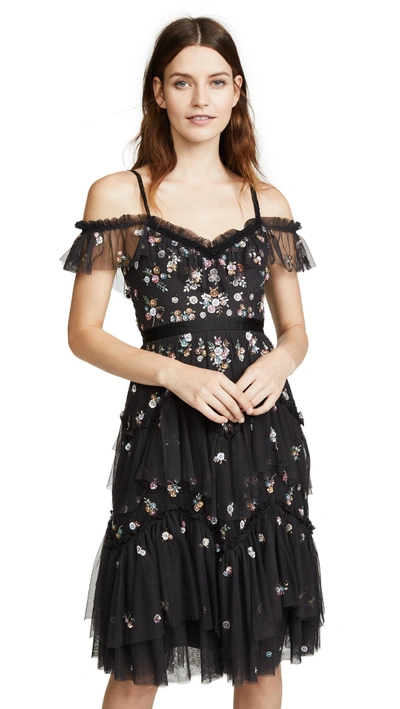 Shop Needle & Thread Lustre Cami Dress In Graphite