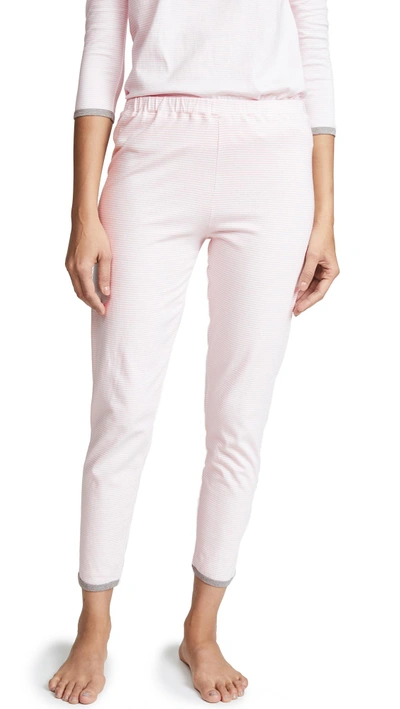 Shop Sleepy Jones Brigitte Mini Stripe Pajama Pants In Pink & White