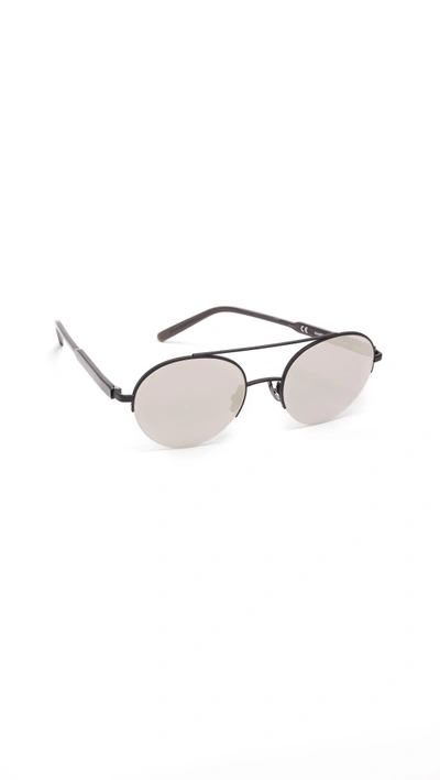 Shop Super Sunglasses Cooper Monochrome Fade Sunglasses In Black/ivory