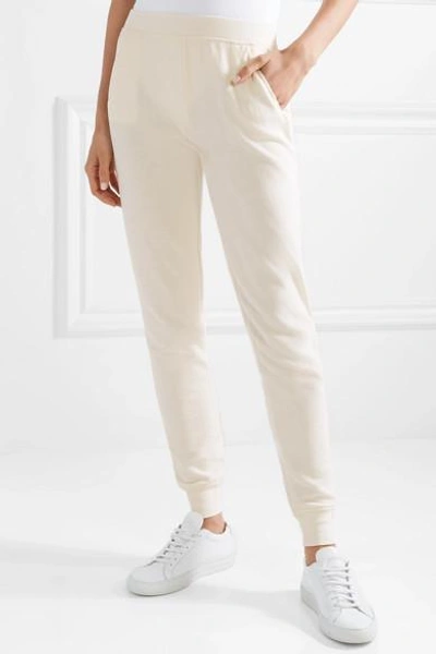 Shop Atm Anthony Thomas Melillo French Cotton-terry Track Pants In Cream