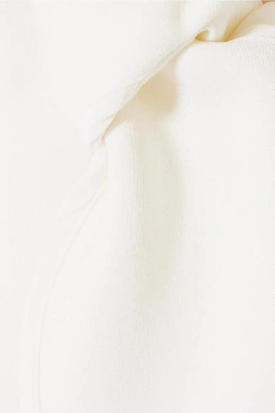 Shop Roksanda Lavete Bow-embellished Crepe Midi Dress In Ivory