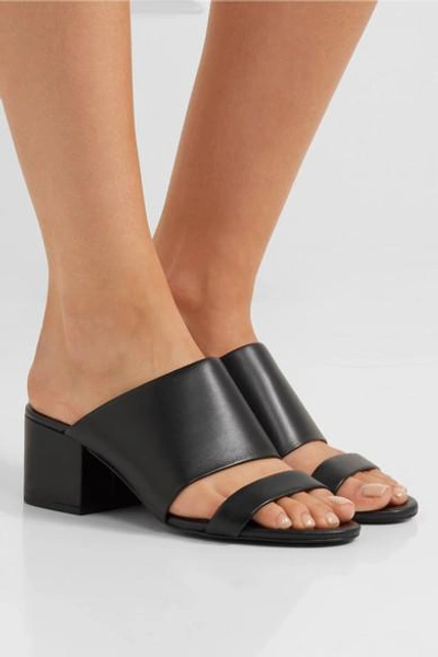 Shop 3.1 Phillip Lim / フィリップ リム Cube Cutout Leather Mules In Black