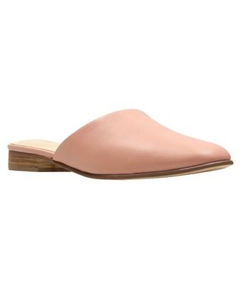 Clarks Pure Blush Leather Mule In 