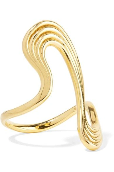 Shop Fernando Jorge Stream Lines 18-karat Gold Ring