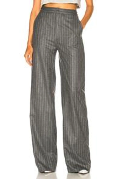 Shop Sablyn Olivia Wide Leg Pants In Gray,stripes
