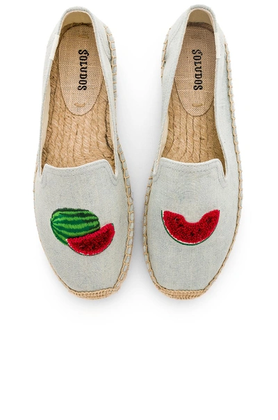 Shop Soludos Watermelons Smoking Slipper In Chambray