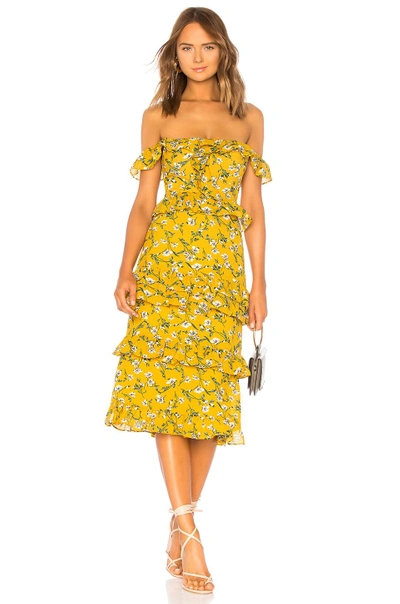 Shop Tularosa Lily Dress In Yellow Dolly Floral