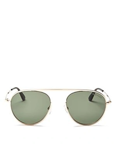 Shop Tom Ford Men's Keith Aviator Sunglasses In Green